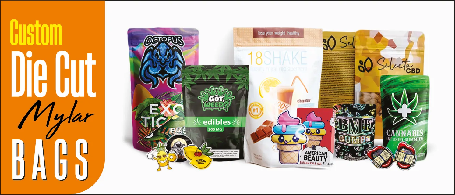 Custom Die Cut Mylar Bags